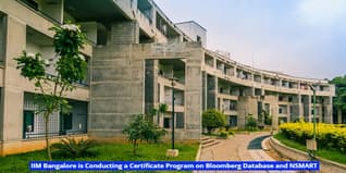 IIM Bangalore is Conducting a Certificate Program on Bloomberg Database and NSMART on May 25 and 26; Check Details Here